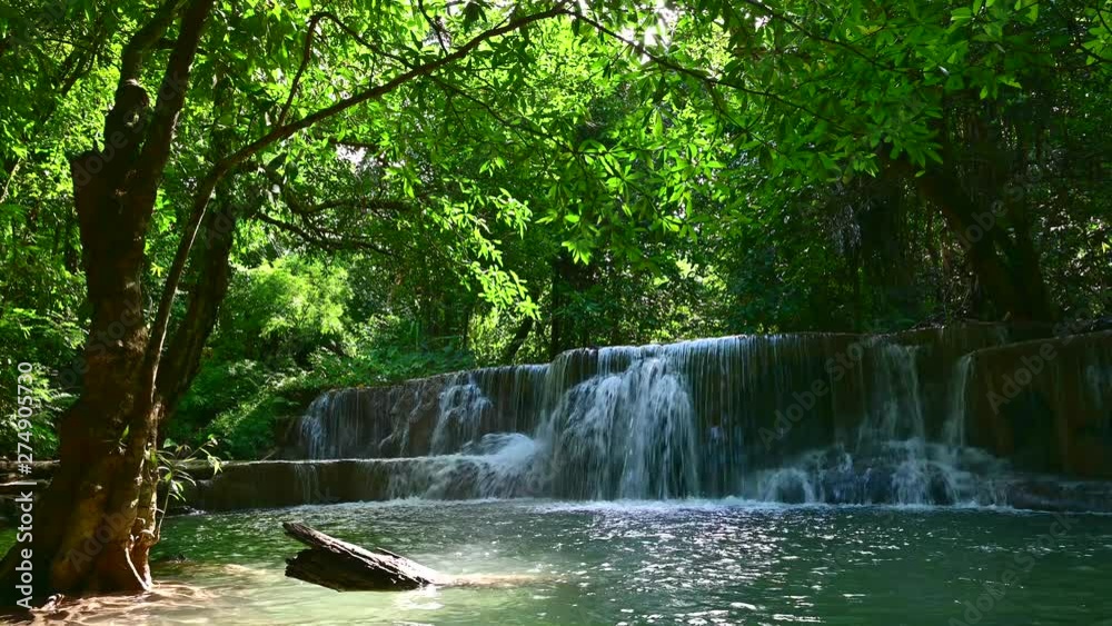 Beautiful waterfall is name Hua mae kamin waterfall in Erawan National Park, Kanchanaburi province, Thailand. Beautiful waterfall is name Hua mae kamin waterfall in Erawan National Park, Kanchanaburi province, Thailand.