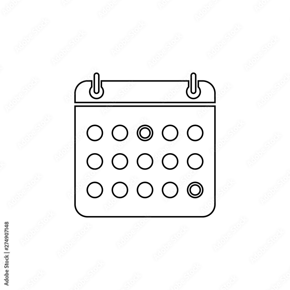 the calendar icon. Element of web for mobile concept and web apps icon. Outline, thin line icon for website design and development, app development the calendar icon. Element of web for mobile concept and web apps icon. Outline, thin line icon for website design and development, app development