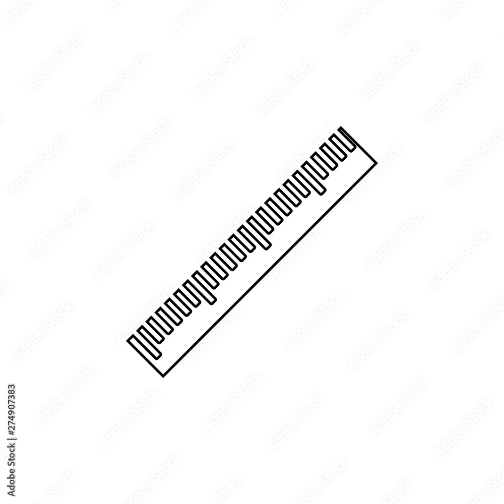 ruler icon. Element of web for mobile concept and web apps icon. Outline, thin line icon for website design and development, app development ruler icon. Element of web for mobile concept and web apps icon. Outline, thin line icon for website design and development, app development