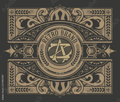 Old logo with floral frame