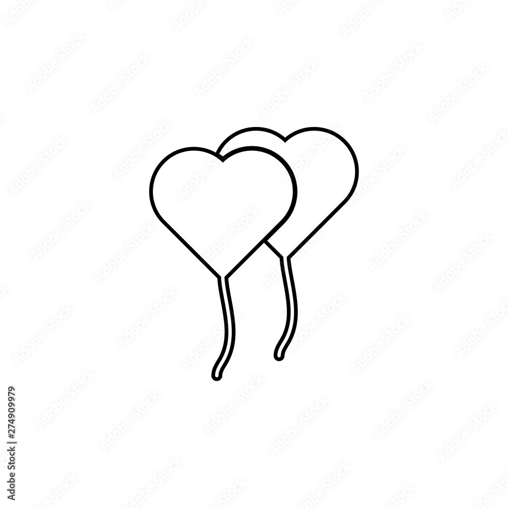 heart beads icon. Element of web for mobile concept and web apps icon. Outline, thin line icon for website design and development, app development heart beads icon. Element of web for mobile concept and web apps icon. Outline, thin line icon for website design and development, app development