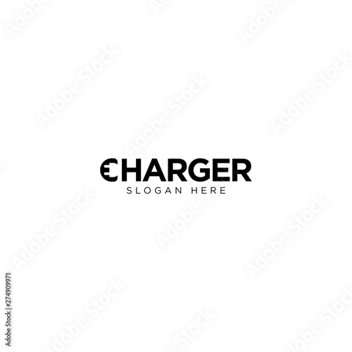 Creative Charger Logo Design Vector
