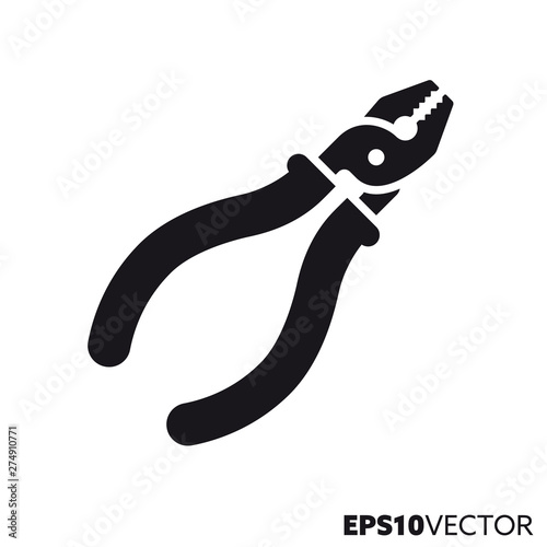 Slip-joint pliers vector glyph icon photo