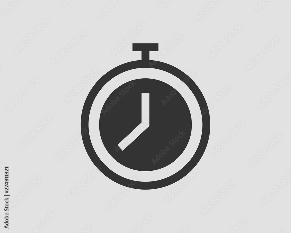 Timer icon. Stop watch vector pictogram. Stopwatch isolated on white background. Timer icon. Stop watch vector pictogram. Stopwatch isolated on white background.