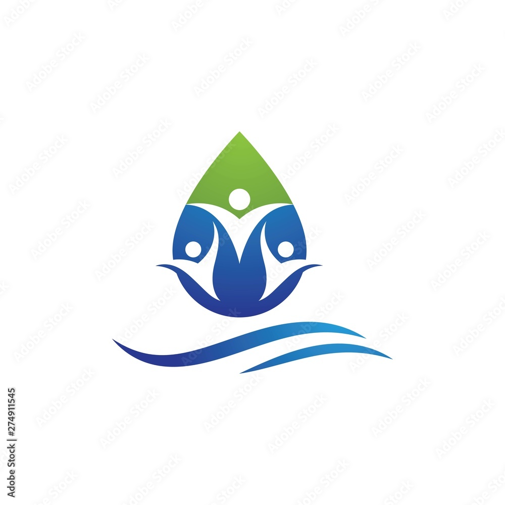 water drop Logo Template