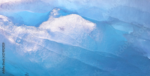 Closeup icebergs in background and texture, landscape Greenland 