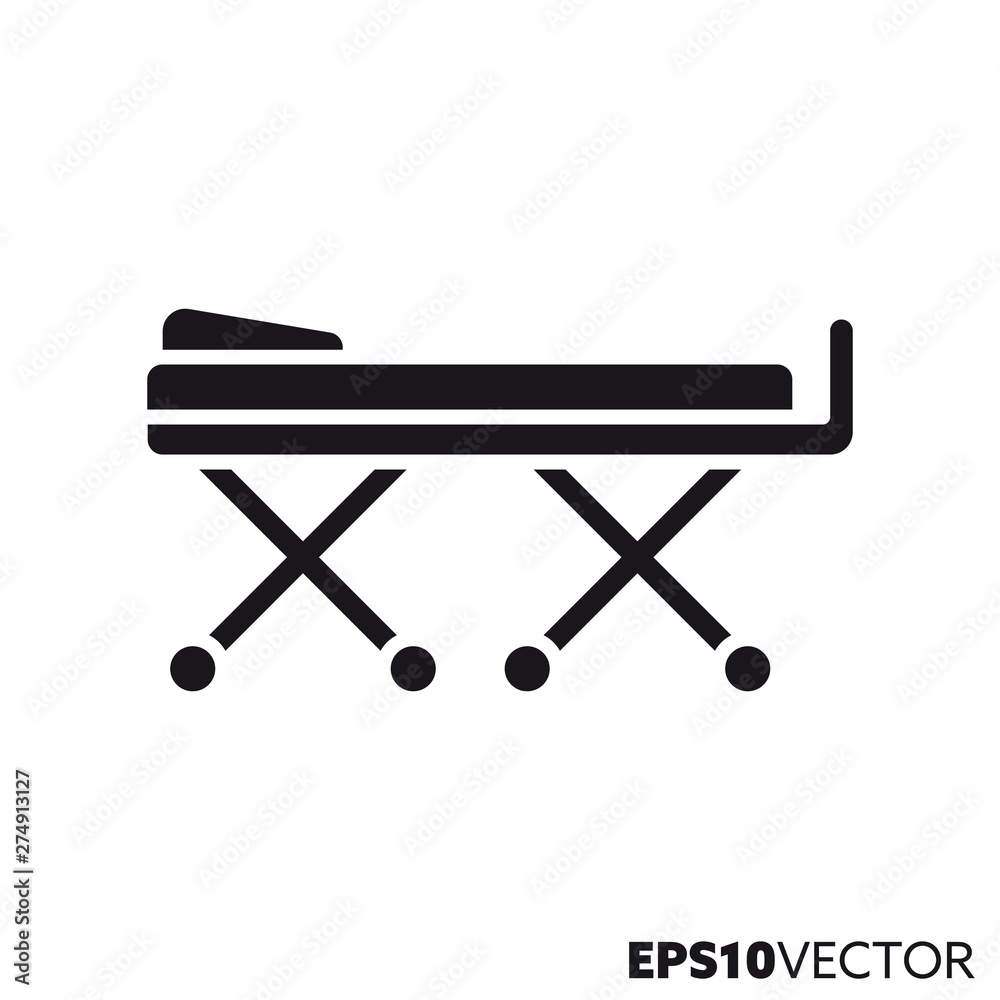 Stretcher vector glyph icon