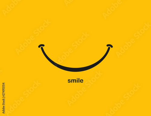 Smile icon logo, emoji face. Vector illustration