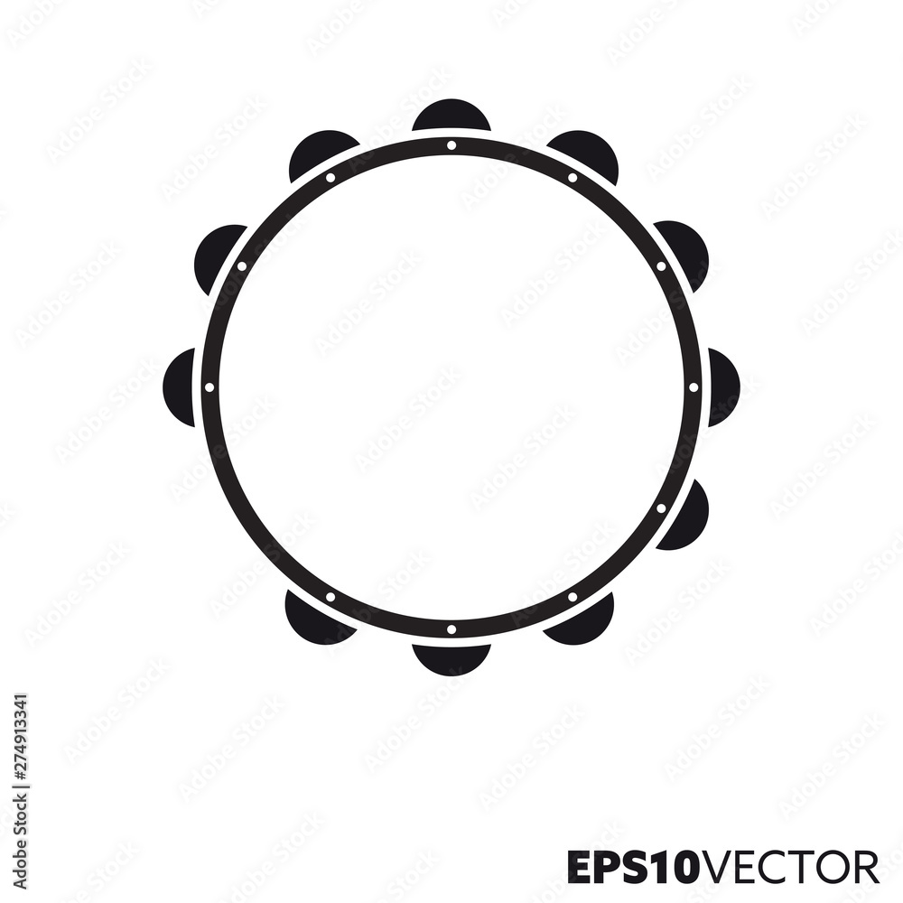 Tambourine vector glyph icon Tambourine vector glyph icon