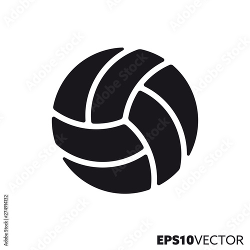 Volleyball ball vector glyph icon