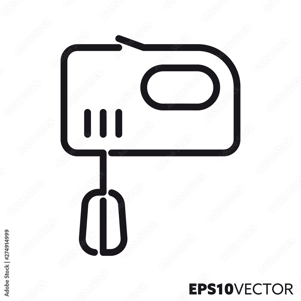 Electric mixer vector line icon Electric mixer vector line icon