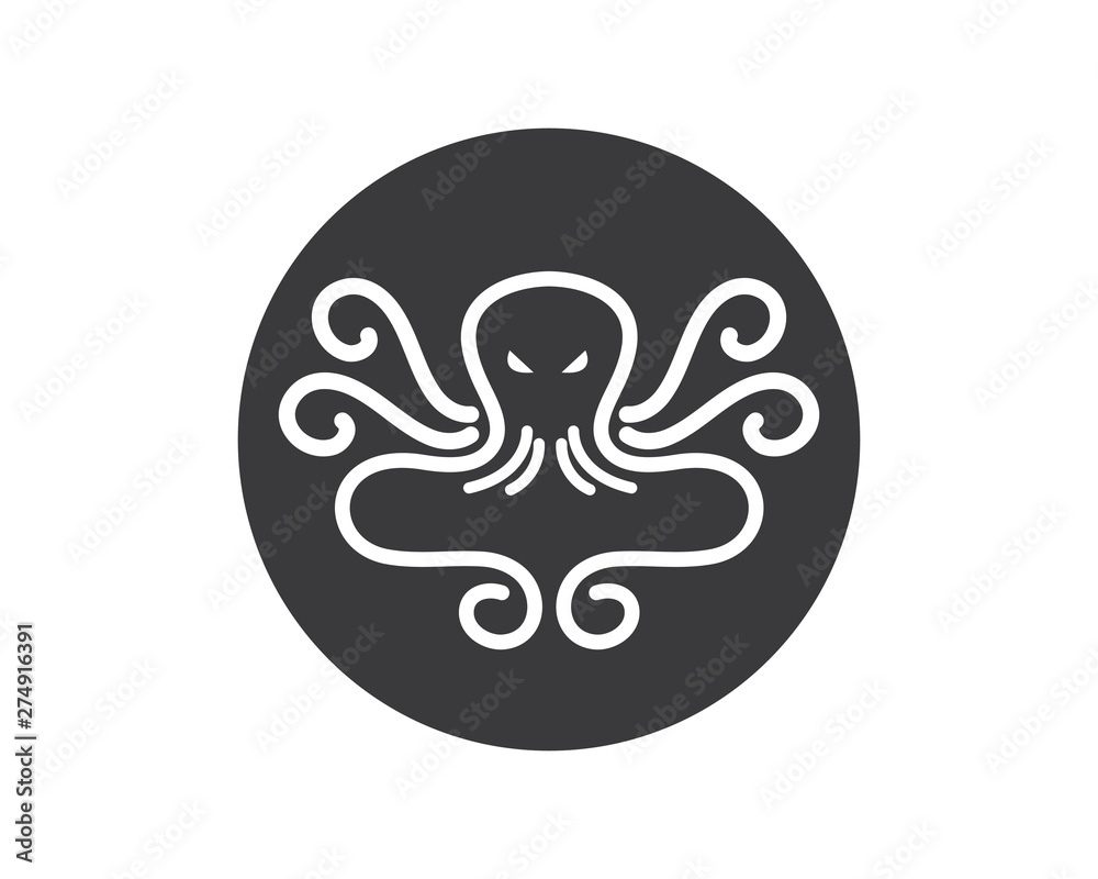 octopus icon logo vector illustration design octopus icon logo vector illustration design