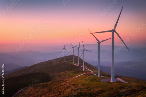 renewable energy with wind turbines