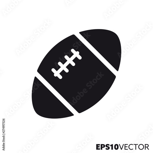 American football egg vector glyph icon