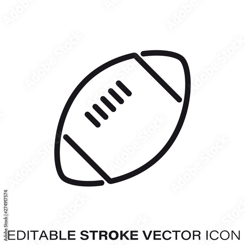 American football egg vector line icon