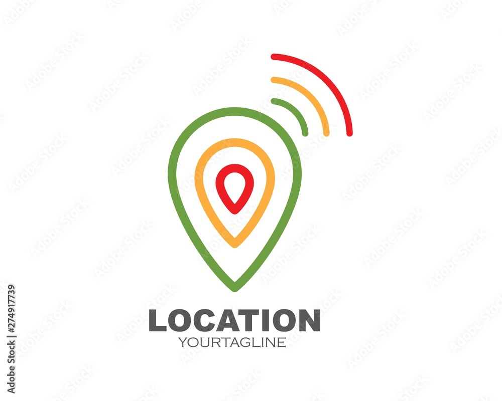 location point icon logo vector design