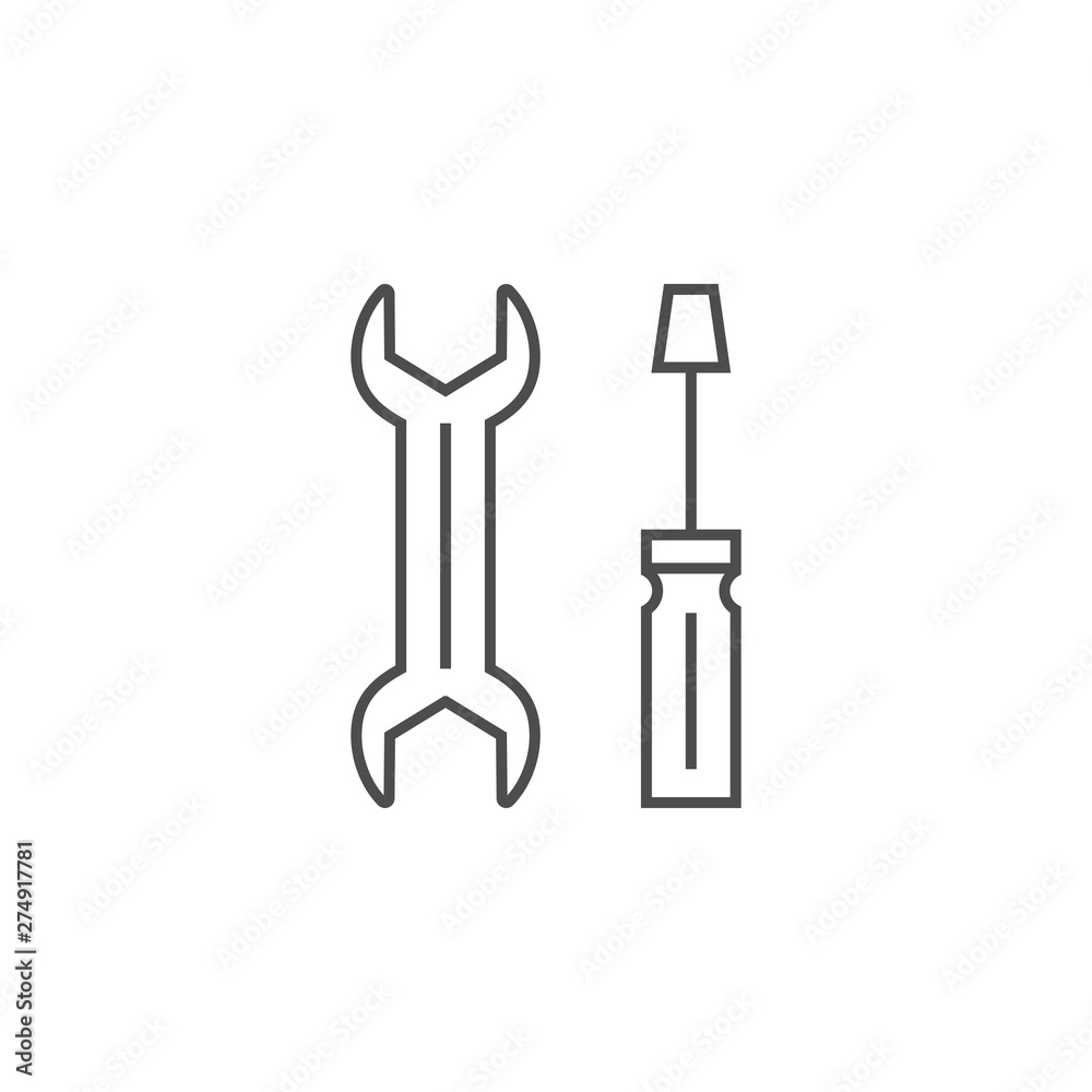 Services Related Vector Thin Line Icon. Services Related Vector Thin Line Icon.