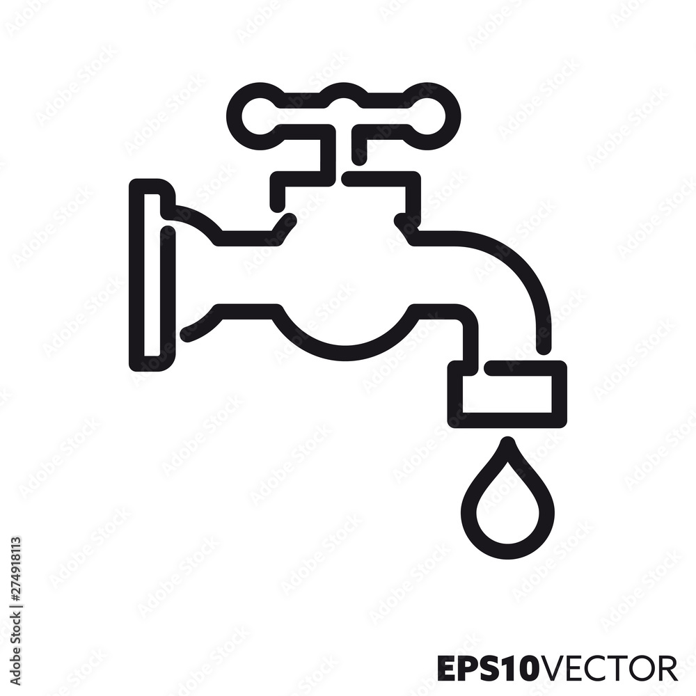 faucet vector line icon faucet vector line icon