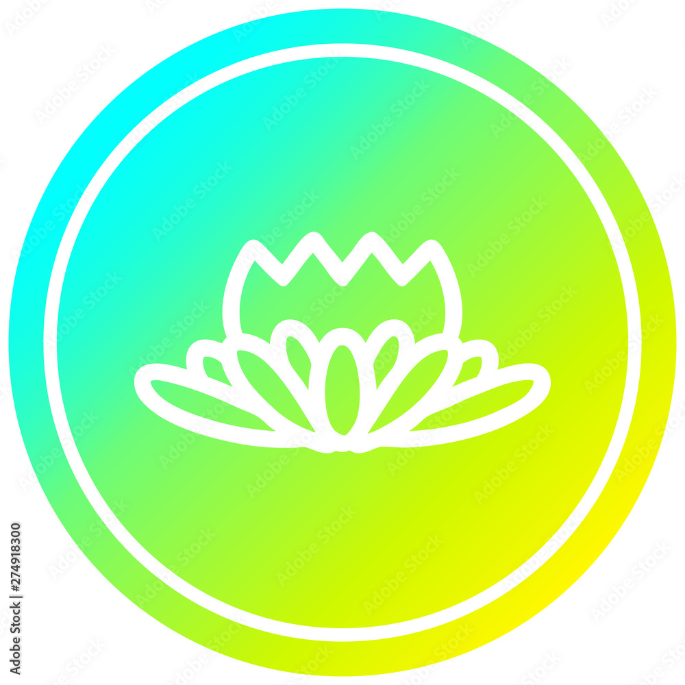 lotus flower circular in cold gradient spectrum lotus flower circular in cold gradient spectrum