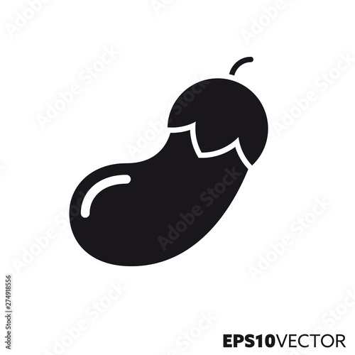 Eggplant vector glyph icon
