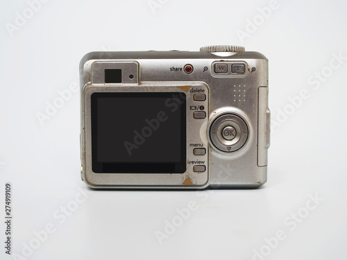 old camera isolated on white background