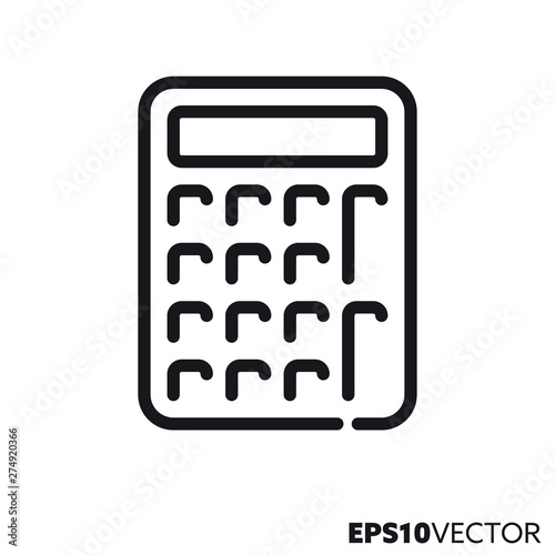 Calculator vector line icon