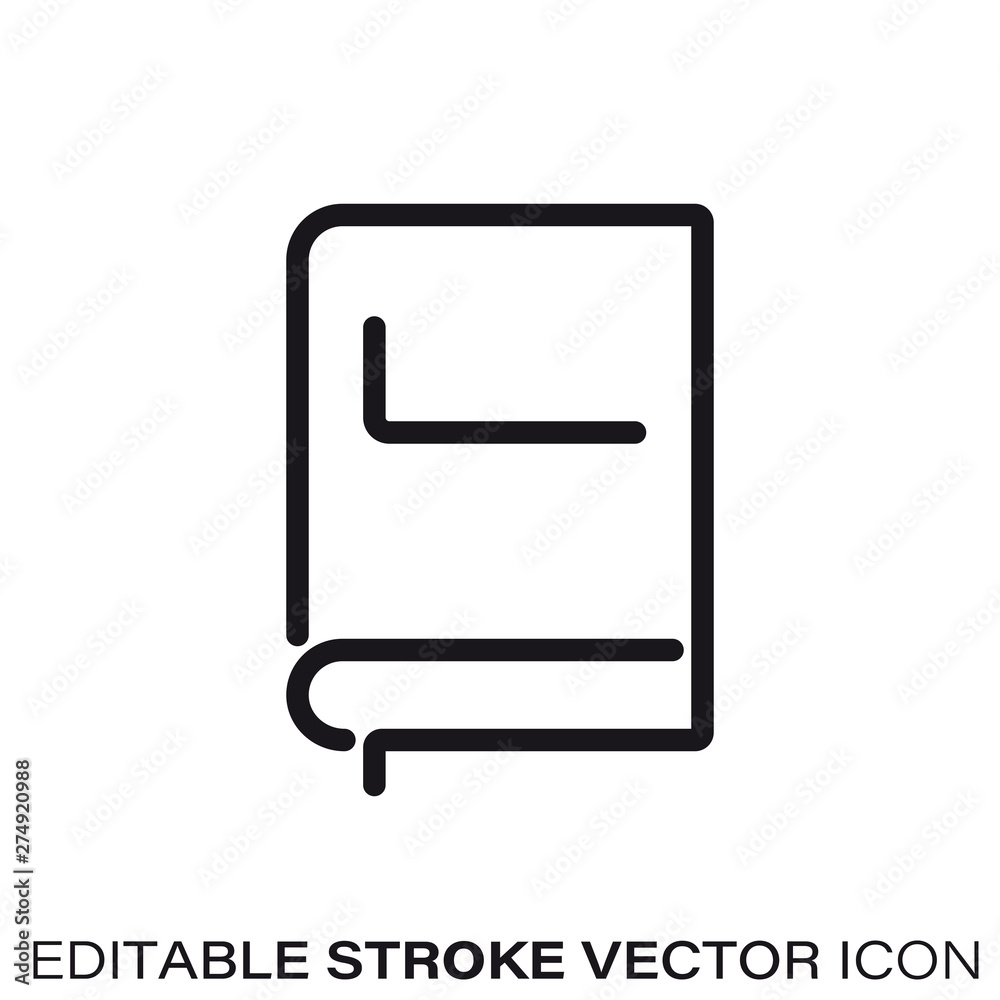 Book vector line icon Book vector line icon