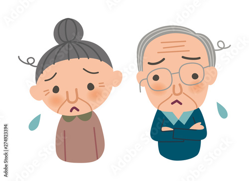 悩みを抱える老夫婦