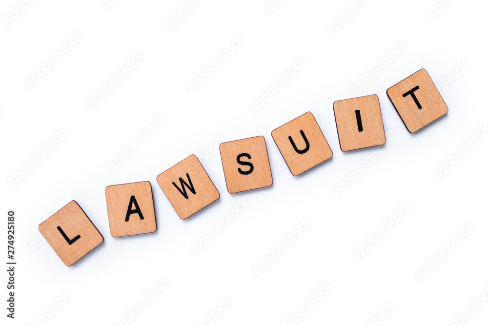 The word LAWSUIT The word LAWSUIT
