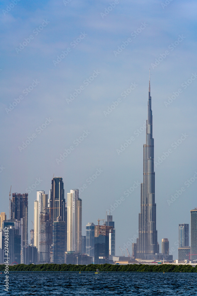 Vertical image of Dubai at daytime
