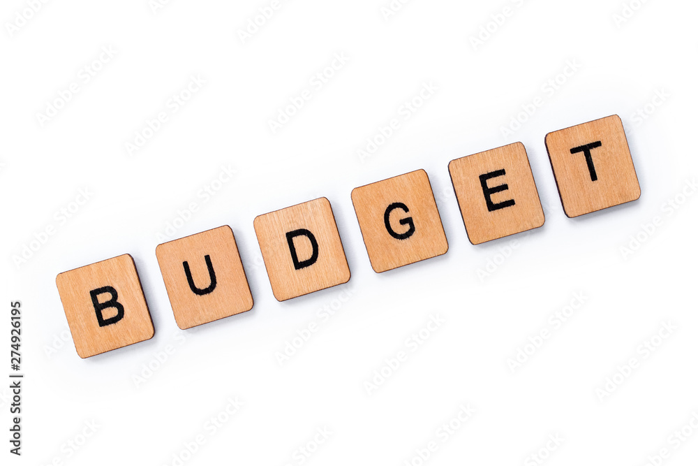 The word BUDGET