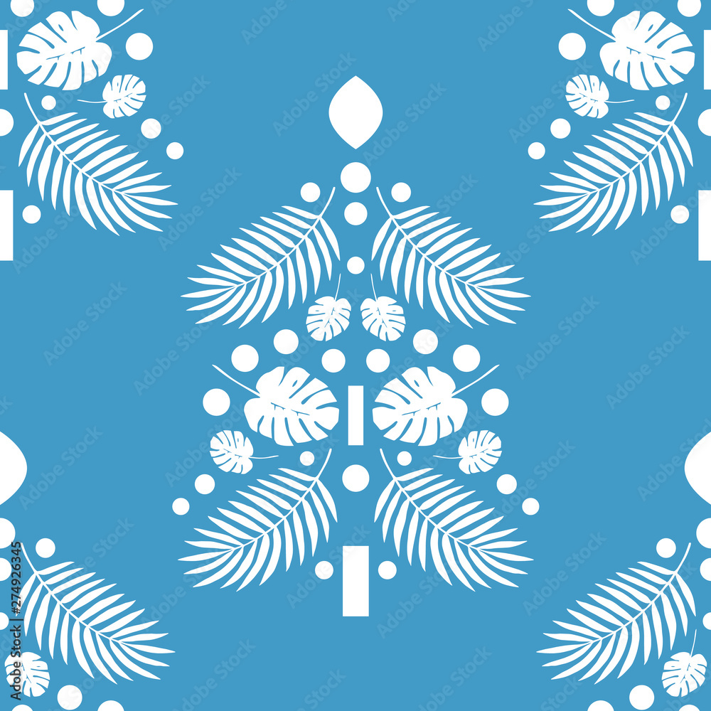 Colored Christmas Pattern with Christmas Trees. Endless Shape. Colored Christmas Pattern with Christmas Trees. Endless Shape.