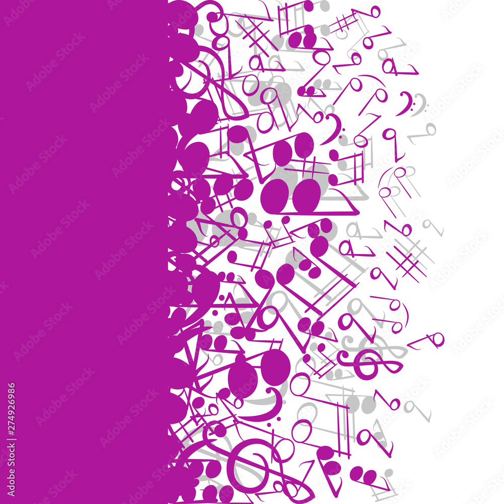 Fototapeta premium Abstract background with musical notes.