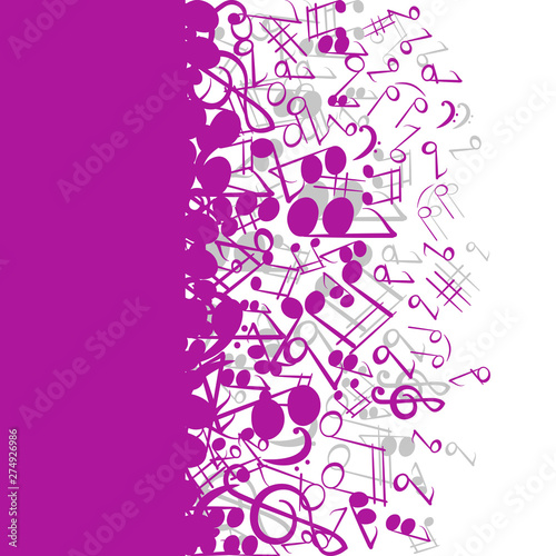 Abstract background with musical notes.