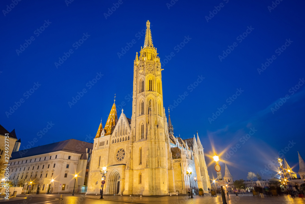 Sunset view of the famous Matthias Church