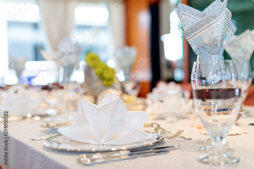 Plakat w ramie elegant table setting