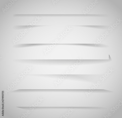 Shadow - transparent vector set of shapes collection