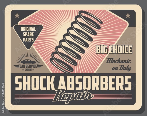 Shock absorber spring of car or motorcycle