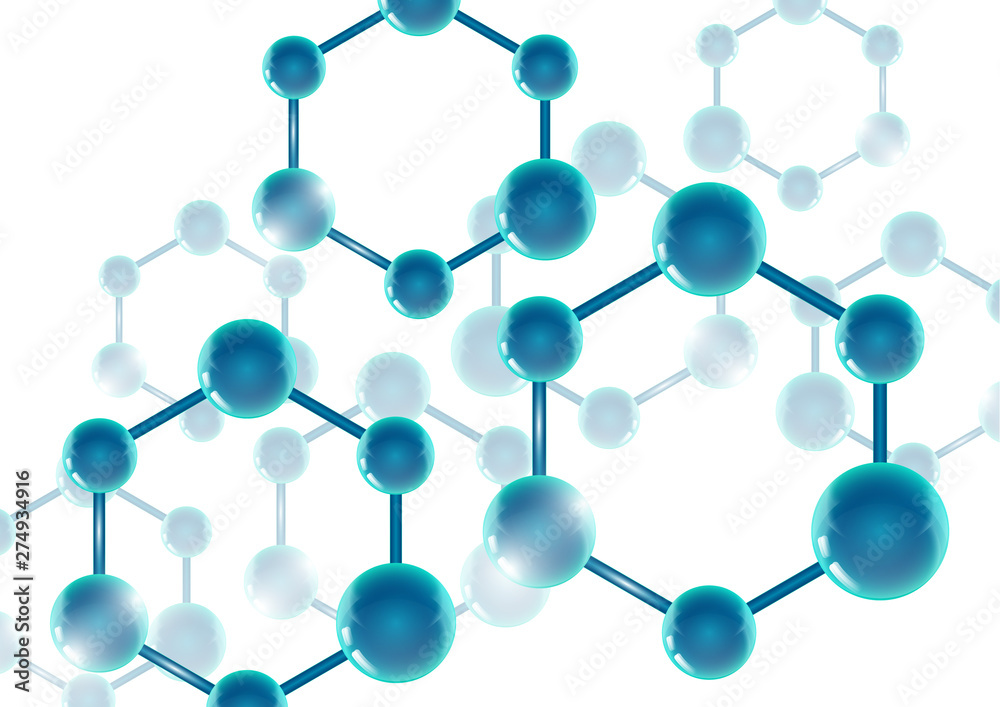 Chemical vector nanotechnology background with 3d macro molecules. Vector illustration for scientific, chemical, physical, educational and other projects. Chemical vector nanotechnology background with 3d macro molecules. Vector illustration for scientific, chemical, physical, educational and other projects.