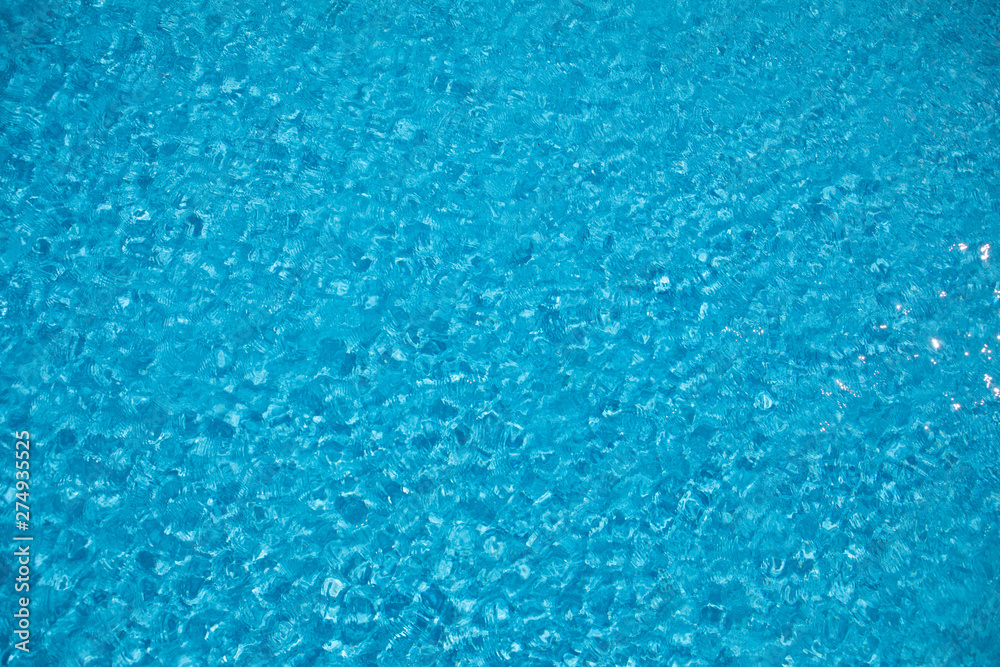 Clean water in a blue pool Clean water in a blue pool