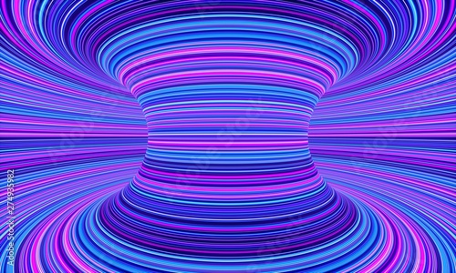 Psychedelic tunnel, fast neon movement. Energy toroid.