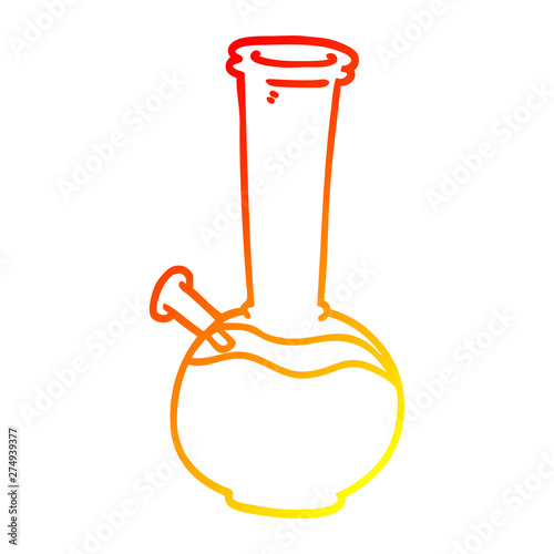 warm gradient line drawing cartoon bong