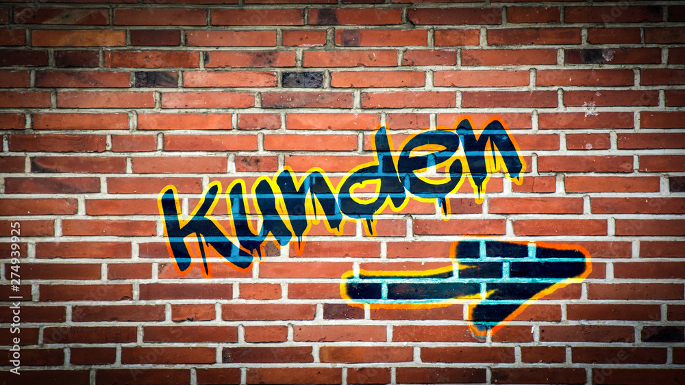 Obraz premium Schild 394 - Kunden