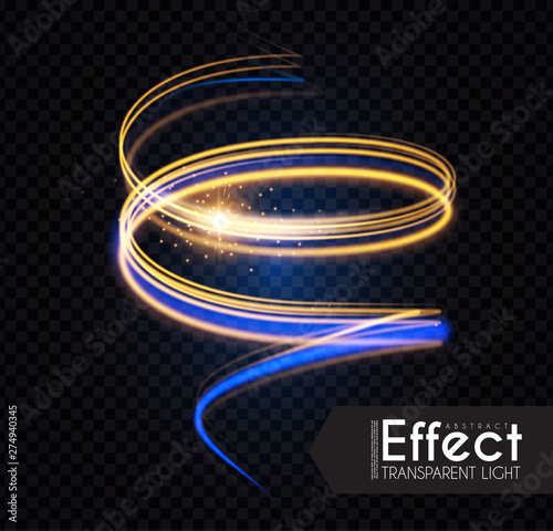 Moion Light Effect. Lens Flare. glowing Spyral. Abstract Shining Background. Trendy Magic Design.