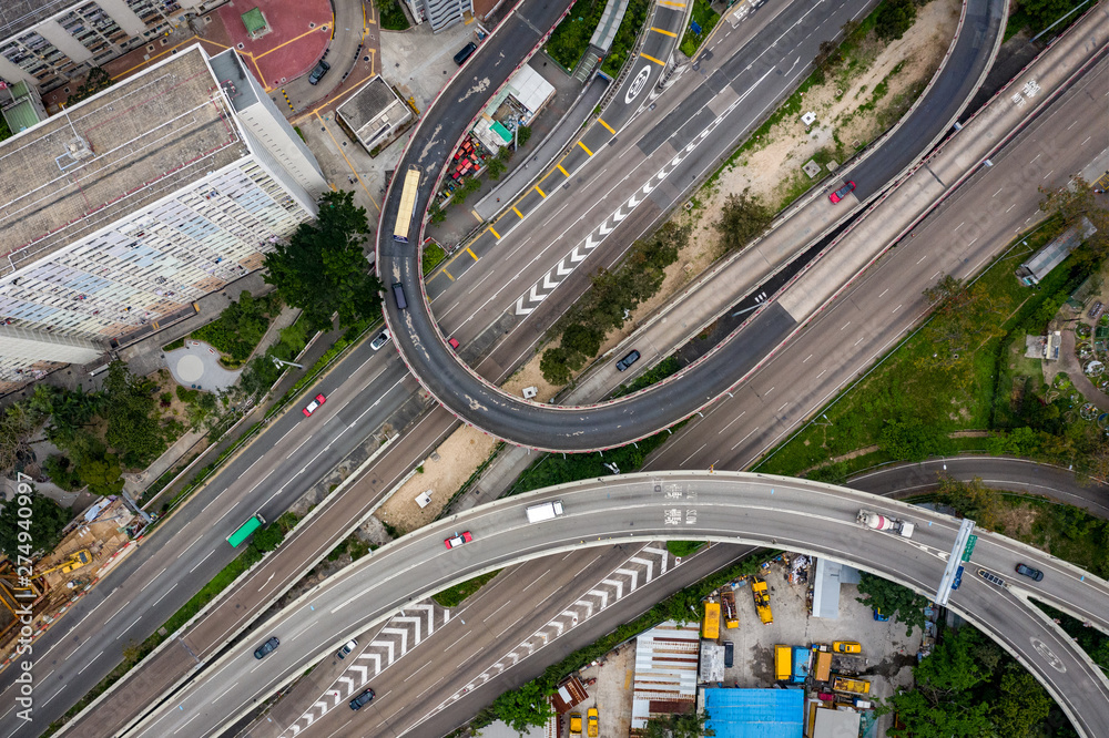 Naklejka premium Junction in Hong Kong