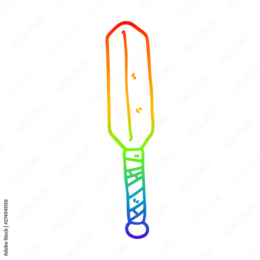 rainbow gradient line drawing cartoon baseball bat rainbow gradient line drawing cartoon baseball bat