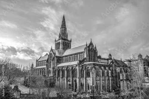 Beautiful Glasgow St Mungo’s Cathedral in Black and White