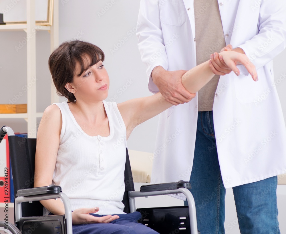 Patient recovering in hospital after injury trauma Patient recovering in hospital after injury trauma