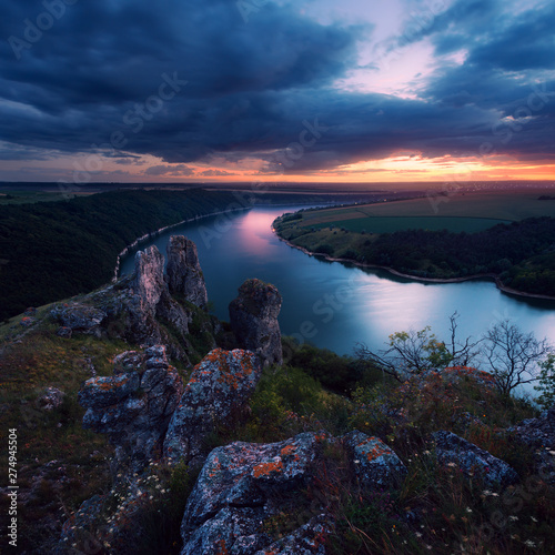 Dniester Canyon near village Nagotyani. Ukraine photo