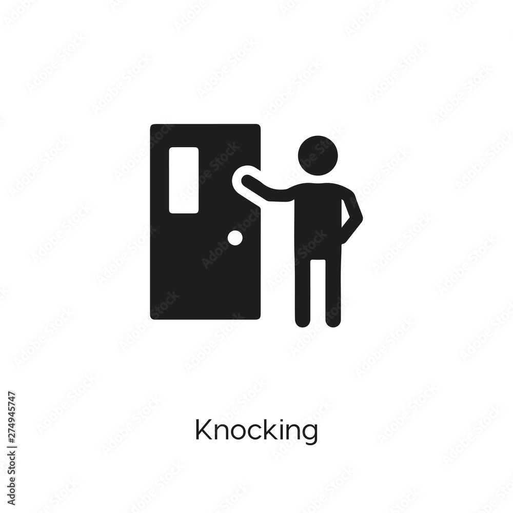 knocking icon vector symbol